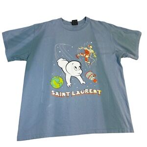 Mega Yacht Casper the Friendly Ghost Space Astronaut T Shirt XL Blue Cotton